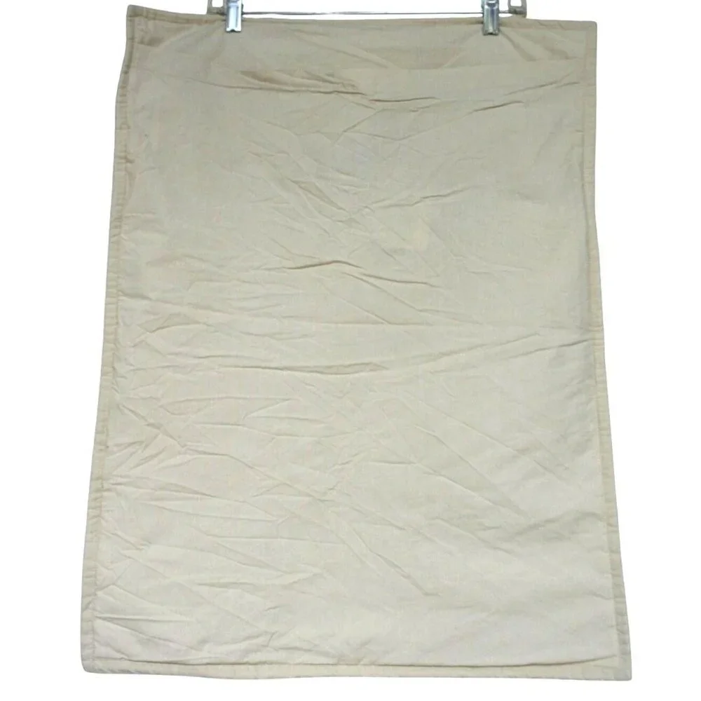 Frontgate Standard Pillow Shams Set 2 Quilted Cream Linen Cotton 20x26 Luxury‎